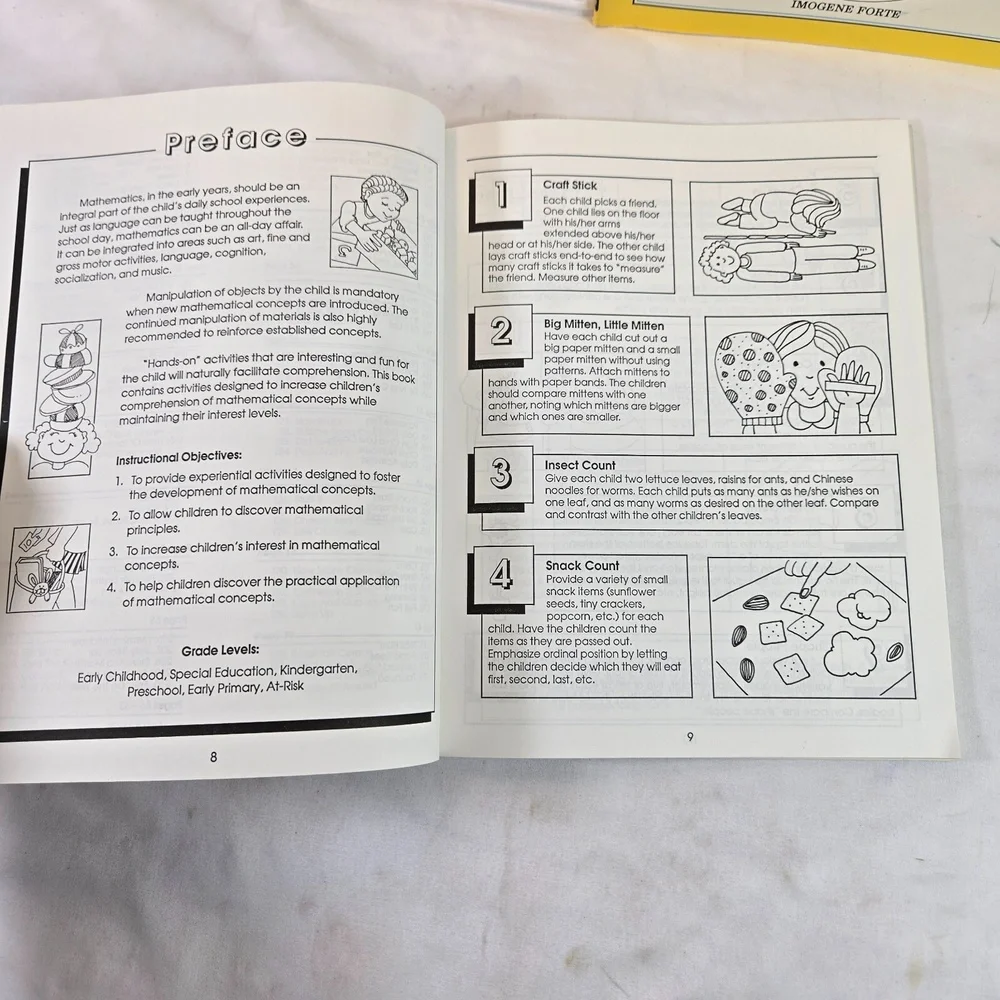 Kids' Stuff Math 4 Workbooks Teacher's Materials Bulletin Board Homeschool 1990